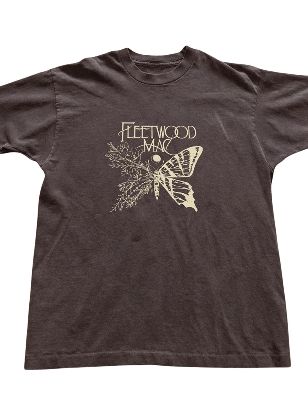 Gildan Brown Graphic Tee Butterfly